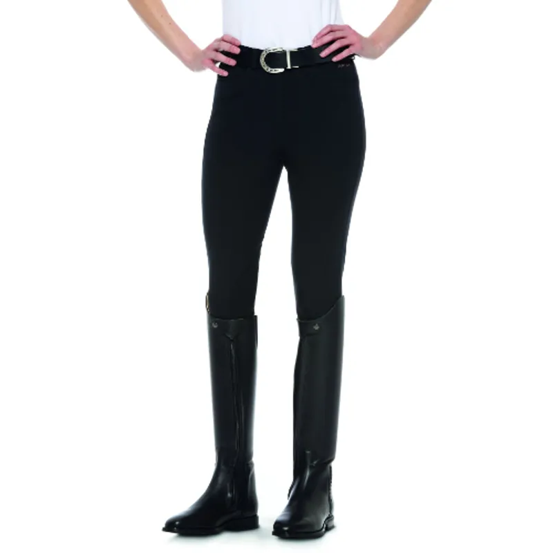 Ariat Ladies Olympia FZ Regular Rise Knee Patch Breeches - Black